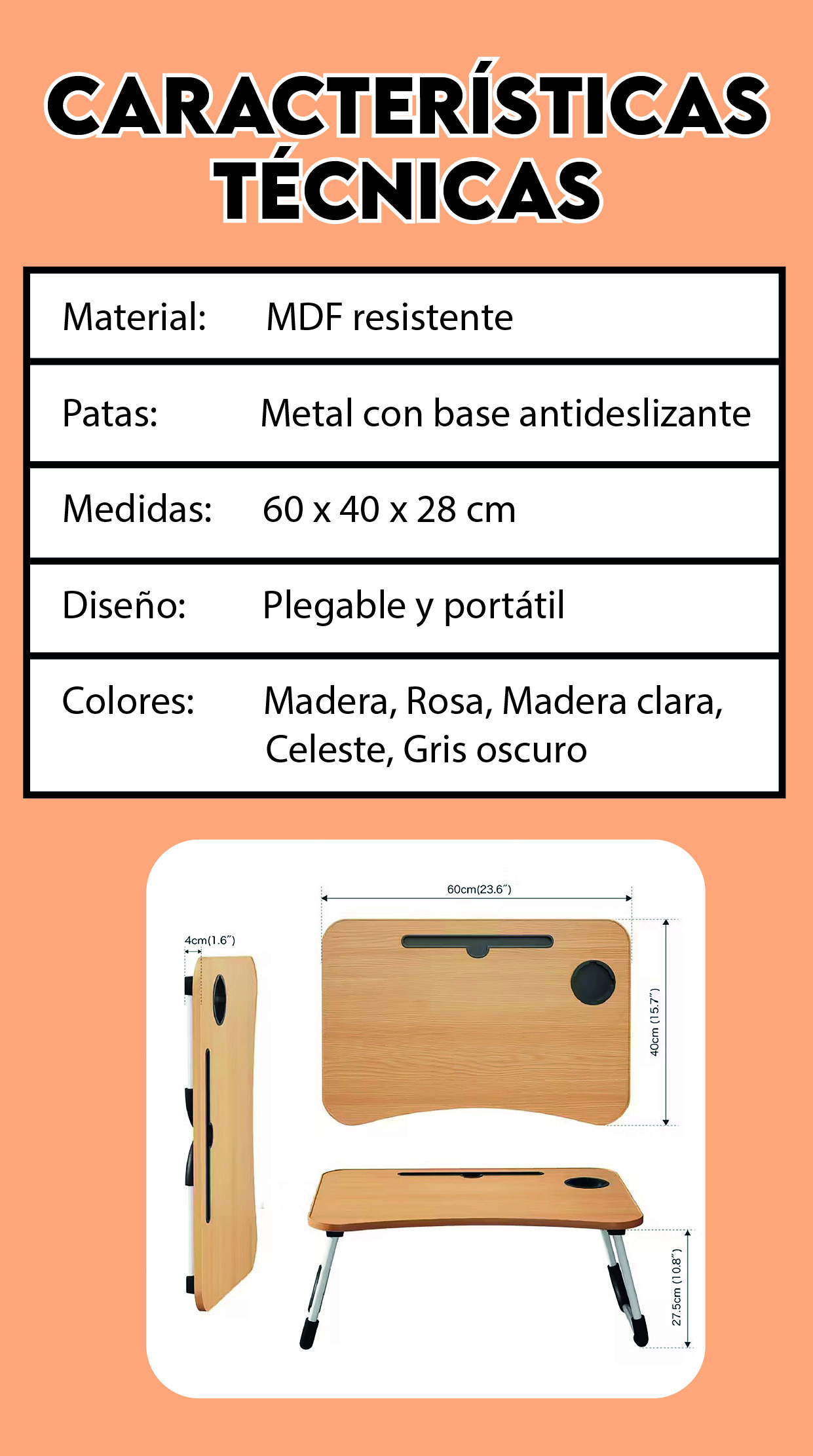 Mesa Plegable Premium – foto 13